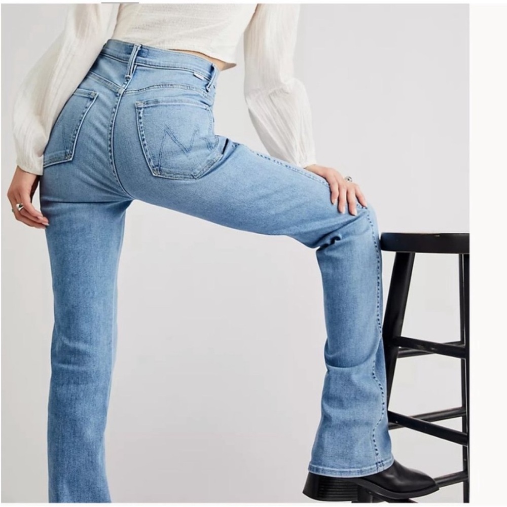 NEW MOTHER Denim Jeans High Waisted Smokin' Double Heel County Line Size 27
